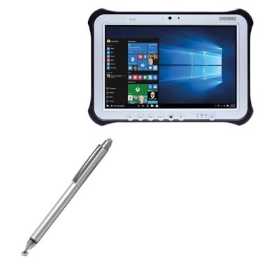 Imagem de Caneta Stylus para Panasonic Toughpad FZ-G1 (Caneta Stylus da BoxWave) - Caneta Stylus capacitiva DualTip DualTip, ponta de disco de fibra capacitiva Stylus para Panasonic Toughpad FZ-G1 - Prata Metálica