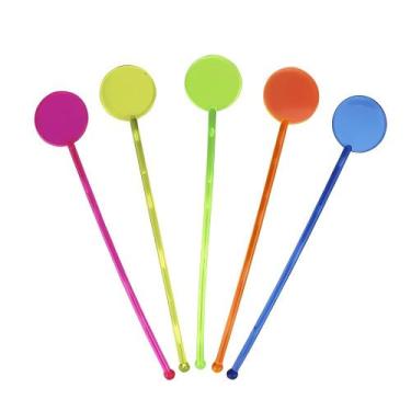 Imagem de Kit Mexedor De Drink Redondo Colorido 12 Un - ART LILLE