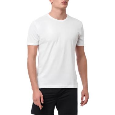 Imagem de Kit 2 Camiseta Calvin Klein Crew Neck - Originais, GG, Branco, Masculi