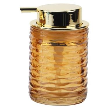 Imagem de Yangzi, Porta Sabonete Líquido Vidro Âmbar Dourado Luxo 260ml
