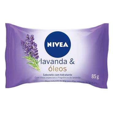 Imagem de NIVEA Sabonete em Barra Lavanda & Óleos 85g - Limpa e cuida da pele, com óleos vegetais, fragrância intensa, espuma cremosa, hidratação e maciez