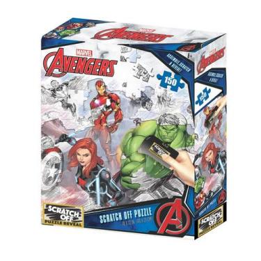 Imagem de Quebra-Cabeça Scratch-Off Os Vingadores Zipper Box 150 Peças Multilase