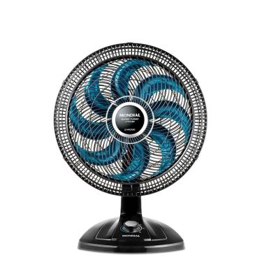 Imagem de Ventilador de Mesa Mondial Super Turbo 8 Pás 40cm 140W Preto/Azul 127V - VTX-40-CHROME