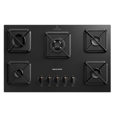 Imagem de Cooktop Brastemp 5 Boca a Gás, Grades de Ferro Fundido e Chamas Especi