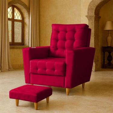 Imagem de Poltrona para sala de estar Pés Palito, Conforto e Design Elegante Mel