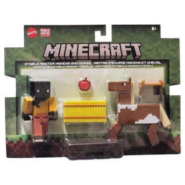 Imagem de Minecraft Vanilla Figura Mestre Do Estabulo Makena E Cavalo - Mattel