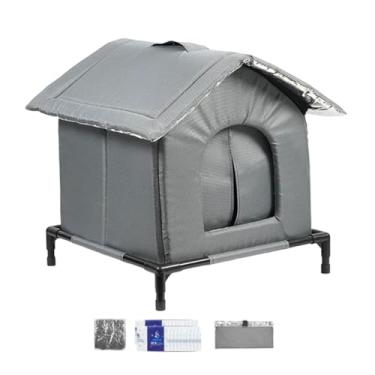 Imagem de Fenteer Casa de resfriamento para gatos, condomínio para animais de estimação, abrigo reutilizável, multiuso, à prova de intempéries, para gatinhos de rua, S