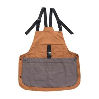 Imagem de YWJLQH de chef de cozinha, babador de trabalho com alça ajustável para mulheres e homens, para restaurante, desenho e panificação, Caramelo