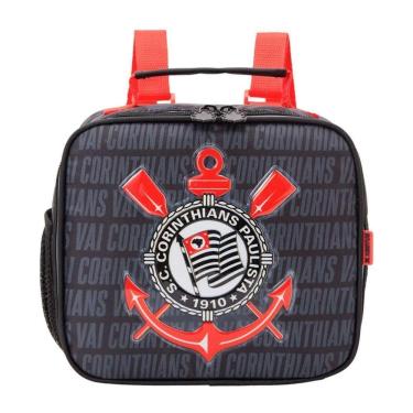 Imagem de Lancheira Escolar Corinthians Preta Infantil Xeryus
