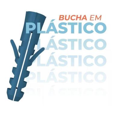 Imagem de Bucha Fixação Sem Parafuso 18Un Com Aba 12Mm