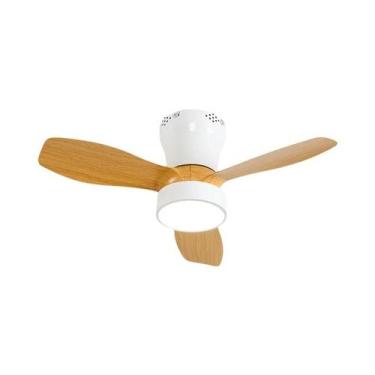 Imagem de Ventilador De Teto Silencioso Pequeno De 62cm Com Controle Remoto E Lu