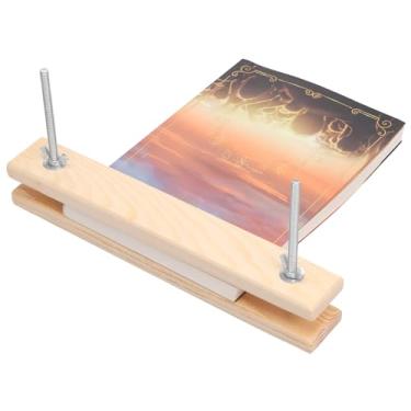 Imagem de LCZNXJJY Kits de ferramentas de encadernação de livros, prensa de livros multifuncional artesanal, prensa de encadernação de madeira de bambu para encadernação DIY fácil de montar (Pequeno: 9,8 × 1,5