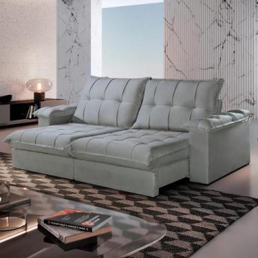 Imagem de Sofá Retrátil e Reclinável 2,20m Pillow de 25 cm Molas Pocket Berlin -