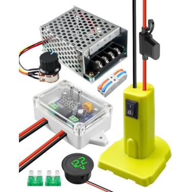 Imagem de Kit adaptador de bateria de roda elétrica compatível com bateria Ryobi de 18 V, kit de conversão de bateria de roda elétrica com regulador de tensão de protetor de baixa tensão para DW DIY Controlled