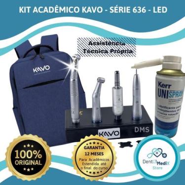 Imagem de KIT ACADEMICO ODONTOLOGICO KAVO SÉRIE 636 LED COM MOCHILA E UNISPRAY P
