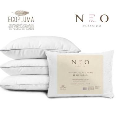 Imagem de Travesseiro Neo Prime 233 Fios Ecopluma 100% Algodão 50x90cm - Camesa