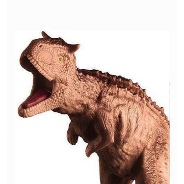 Imagem de Dinossauro Dino max Carnotauro Macio Vinil  Borracha 25 cm Grande Carnotaurus Brinquedo Infantil Flexível