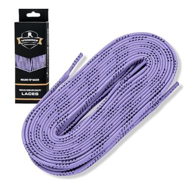 Imagem de Cadarços de skate de hóquei 213,4 cm 243,8 cm 274,3 cm 304,8 cm Preto Branco Senior Junior Youth - Cadarços encerados e de pano - Renda de hóquei durável com ajuste firme para melhor desempenho no