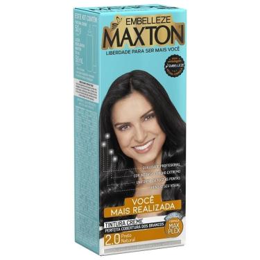 Imagem de Tinta de Cabelo Maxton Kit Prático 2.0, Preto Natural