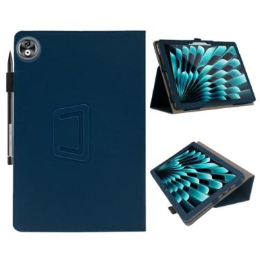 Imagem de Capa para tablet DOOGEE T40 PRO de 12 polegadas, ângulos de visualização múltipla, capa fina e leve para tablet DOOGEE T40 PRO com alça de mão e suporte de lápis, azul marinho