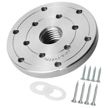 Imagem de YIJU Placa frontal de torno de madeira, acessórios, furos de montagem de parafusos, equipamento de carpintaria de substituição, peça de torneamento de, 4 Inch