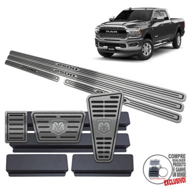 Imagem de Soleira Pedaleira Preto Baixo Relevo Dodge Ram 2500 2021