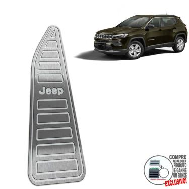 Imagem de Descanso De Pé Aço Inox Jeep Compass 2022 Prata
