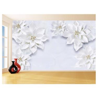 Imagem de Papel De Parede 3D Floral Textura Sala Flores 3,5M Xfl296