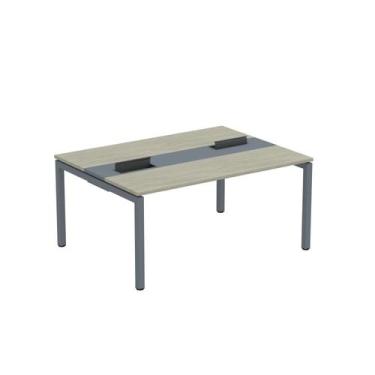 Imagem de Estação de Trabalho Mesa Plataforma Escritório Dupla para 2 Pessoas co