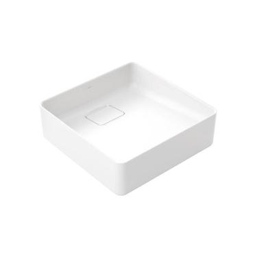 Imagem de Cuba de Apoio DocolFlow 40x40 12020505026 Quadrada Branca Esmaltada