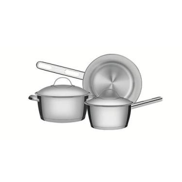 Imagem de Jogo de Panelas Inox Tramontina Allegra 3 Peças, 3