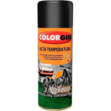 Imagem de Spray Preto Alta Temperatura Colorgin Resistente Duravel