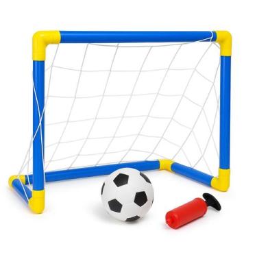 Imagem de Trave de Futebol Infantil com Bola e Bomba  Diversão e Esporte em Casa