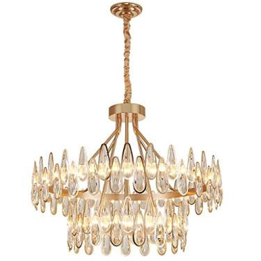 Imagem de Lustres de fazenda modernos em cristal V-intage, lustre pendente embutido de LED para sala de jantar, sala de estar, lavanderia, hall de entrada, cozinha