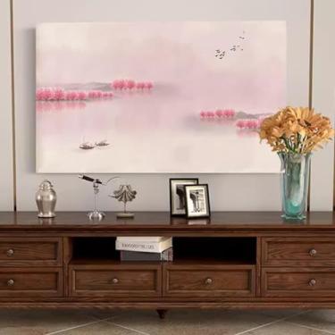 Imagem de Capa contra poeira para TV interna de 32-80 polegadas Pintura de paisagem universal LCD/LED tela plana à prova de poeira capa de tela de cristal líquido antipoeira -flor||37-39 polegadas