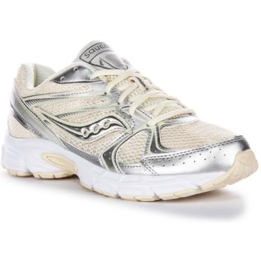 Imagem de Saucony Tênis feminino Ride Millennium, Creme/prata, 40