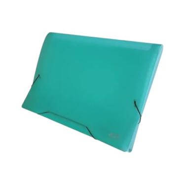 Imagem de Pasta Sanfonada A4 com 12 Divisórias em Plástico - Pasta Organizadora para Documentos Escolares e de Trabalho, Pasta com Material Impermeável - Cores a Escolher(Verde Pastel)