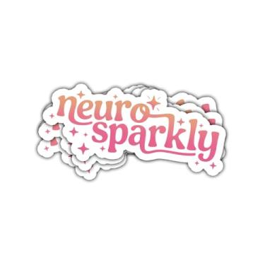 Imagem de Adesivo Neuro Sparkly com 3 peças, adesivo de vinil positivo neurodivergente para TDAH, autismo, estudantes, adolescentes, adultos, laptop, garrafa de água, diário, caderno, scrapbook, carro, estojo