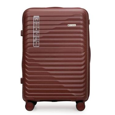 Imagem de Mala Grande 32kg Viagem em Polipropileno Anti Impacto Zíper Anti Furto Rodas 360º - Portland - Allabard