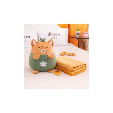 Imagem de Almofadas quentes de pelúcia com cobertor KIWIS 35 cm de altura 28 cm de largura