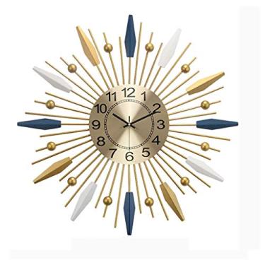 Imagem de Relógio de parede moderno para sala de estar, arte de ferro, decoração de sala de estar, relógio de parede, atmosfera, arte, decoração, quarto, relógio de parede de quartzo (B)