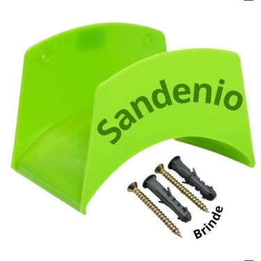 Imagem de Suporte meia lua fixo parede para mangueira jardim - Policamp, verde