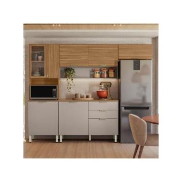 Imagem de Armário de Cozinha Compacta Demóbile Alba com Balcão 8 Portas 2 Gaveta