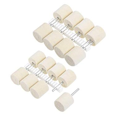 Imagem de Cabeça de moagem com roda de polimento esférico de feltro de lã com haste de 1/8 polegada da Uxcell, a18122900ux0544, 20mm