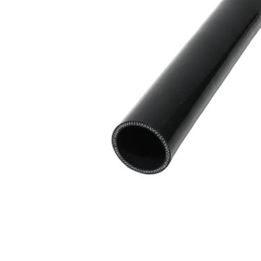 Imagem de I33T Tubo de silicone automotivo, mangueira de silicone de acoplador reto ID 76 mm, mangueira universal de refrigeração de radiador de alta temperatura de 3 camadas (0,5 m) (preto)