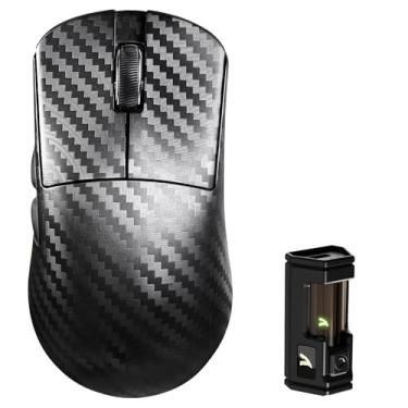 Imagem de Mouse gamer sem fio ATTACK SHARK R11 Ultra 8K de fibra de carbono, sensor PAW3950 MAX, 49 g ultraleve, chip MCU nórdico 52840, 42.000 DPI, com fio/BT/2,4 GHz, programável sem fio para PC/Mac (Wave)