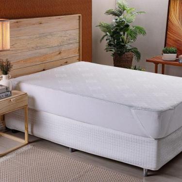 Imagem de Protetor De Colchão Com Elástico Impermeável Jacquard Texturizada King