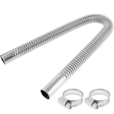 Imagem de LEEZDTTXAN Tubo de escape flexível, aço inoxidável, antidesgaste, aquecedor de ar de estacionamento, tubo de exaustão serve para ventilação de gás diesel de 2,5 cm, mangueira de escape de gás de 61 cm