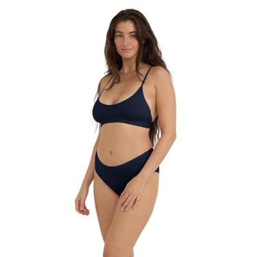 Imagem de Organic Basics Sutiã feminino de algodão orgânico aberto nas costas, Azul-marinho profundo, G