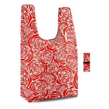 Imagem de Sacos de supermercado reutilizáveis de poliéster dobrável, sacolas de compras reutilizáveis extra grandes de 23 kg, resistentes e laváveis na máquina, reutilizáveis para mantimentos